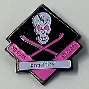 Angel Fire Resort New Mexico Metal Souvenir Skull Pin VGC